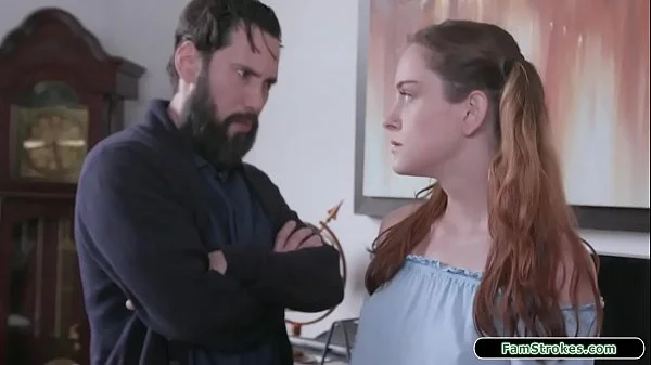 Stepteen is spanked by stepdad for lying
