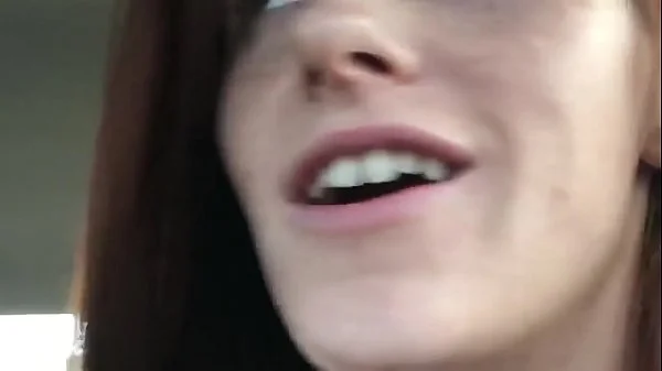 Cute Redhead shops for and uses cucumber