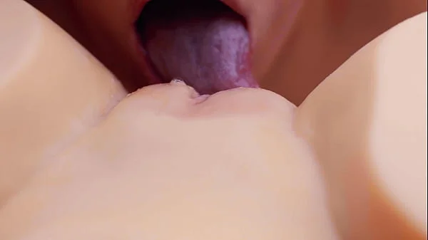 Tantaly Pussy Licking ASMR Closeup - Amateur Lina Licking Pussy For The First Time