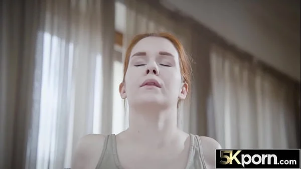 5KPORN Hot Redhead Kaira Love Spreads Her Shaved Pussy