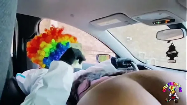 Juicy Tee Gets Fucked by Gibby The Clown on A Busy Highway During Rush Hour