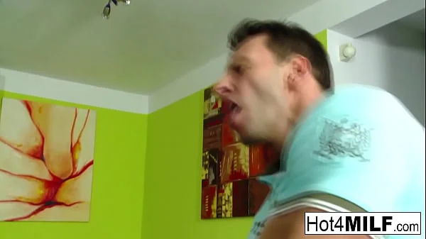 Blonde MILF in bikini treats her man to some anal pleasure