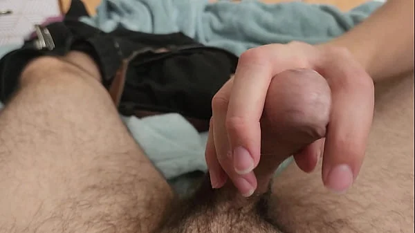 foreskin handjob cumshot