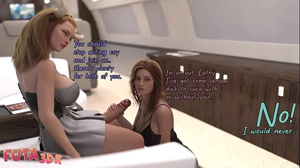 Futa3dX - Futa Blonde Babe Grows A Cock And Fucks Her Friends Hard