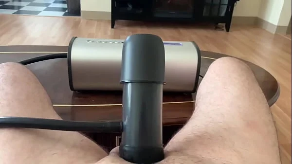 New Cock Milking Machine VacuGlide while Mommy doesn’t see (by AutoBlow)