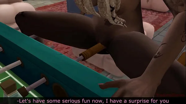 Lesbian picks up a bartender and fucks her hard in the club