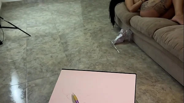 Artist can't hold back and masturbates while drawing Colombian Silvana Lee's big tits naked