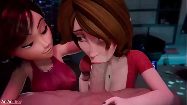 Cass x Helen - two MILFs best animation!