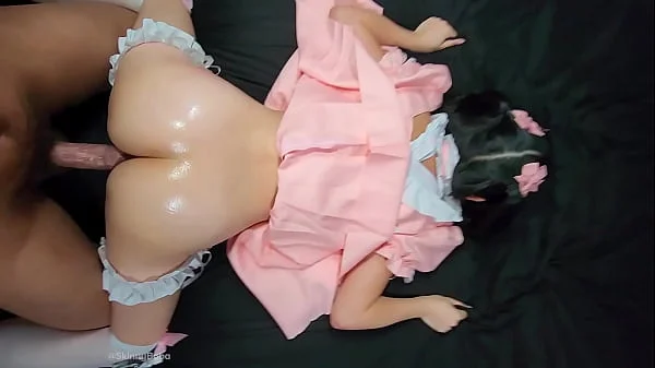 18yo Screaming From The Hardest Fuck Of Her Life! Oiled Up Asian Maid
