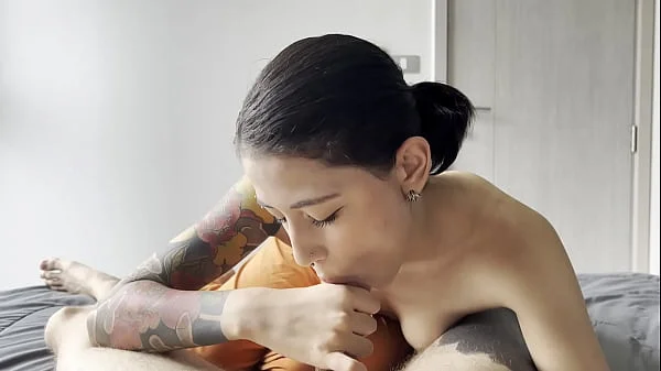 Blowjob from coworker and cum in the mouth
