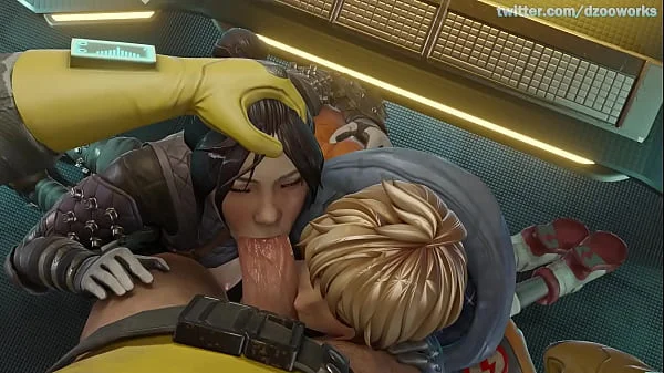 Wraith & Wattson Blowjob (By: Dzooworks)