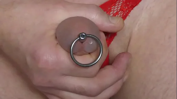 Sounding with cumshot. Urethral inserting toy kinky bdsm from Holland