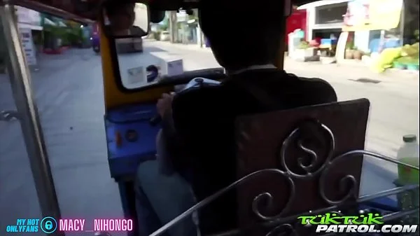 Tuk Tuk patrol - Macy Nihongo takes farang dick