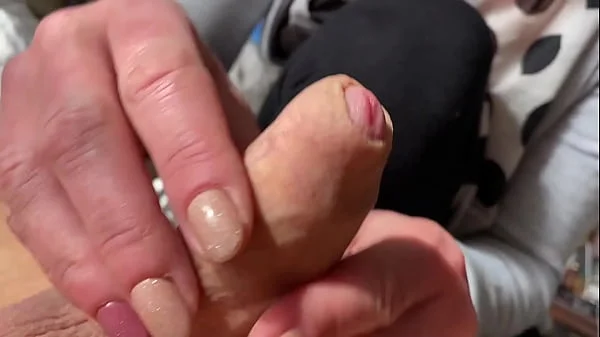 and Hard Dick Foreskin play until he cum shoot