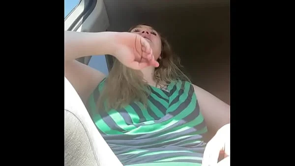 Beautiful Natural Chubby Blonde starts in car and gets Fucked like crazy at home