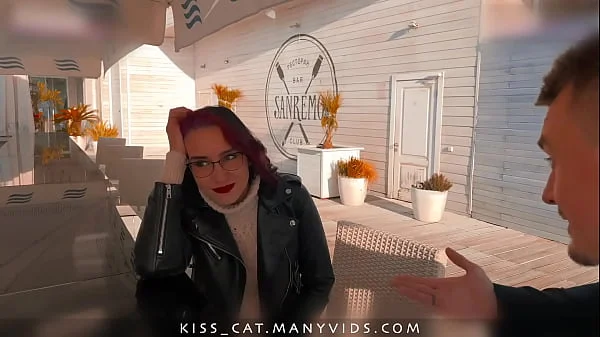 KISSCAT Love Breakfast with Sausage - Public Agent Pickup Russian Student for Outdoor Sex