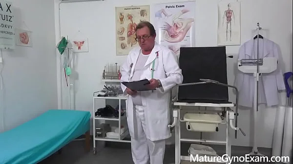 Filthy gyno doctor examines senior cunts