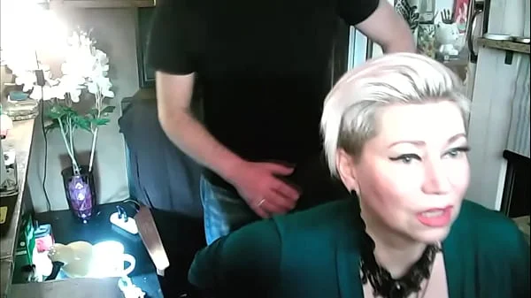 Husband spreads legs of his mature wife, showing off her insatiable cunt to the whole world!
