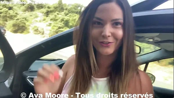 Ava Moore - Salope française se doigte et gicle partout prés d'une route - PORN VLOG