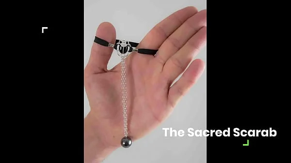The Sacred Scarab - Sterling Silver Plate Penis Chain Penis Jewelry