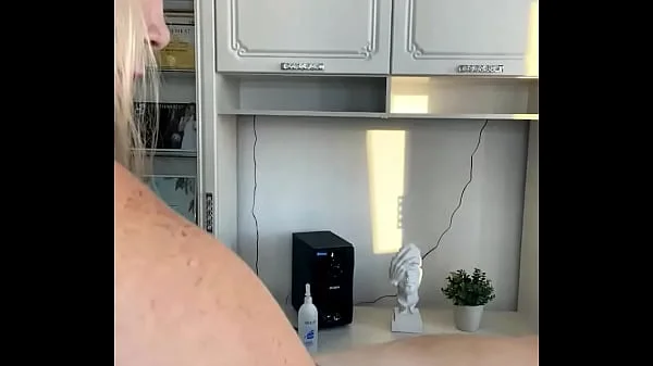 SugarNadya - Depilting a very large penis while erect, will he cum?