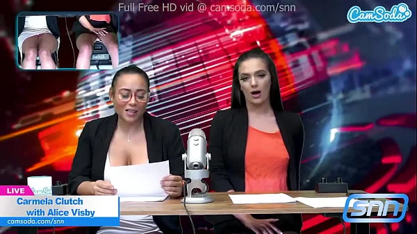 Hot body news anchors masturbate on air