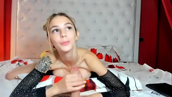 From live show Chaturbate Hotfallingdevil. Hard squirt all over body and Bj