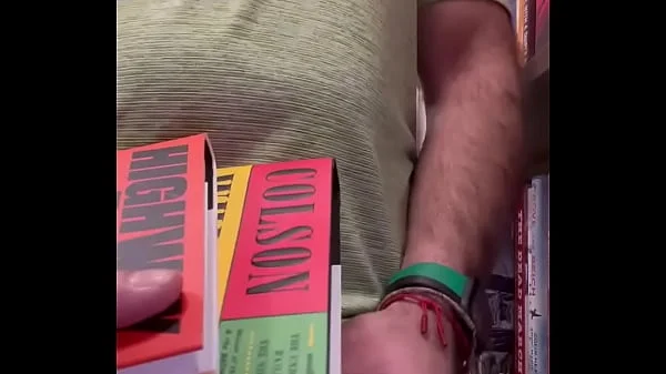 Jerking off at the bookstore. Public masturbation