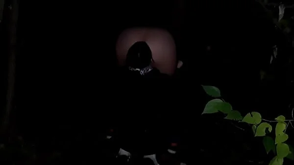 Ass licking in public in dark forest - Lesbian Illusion Girls