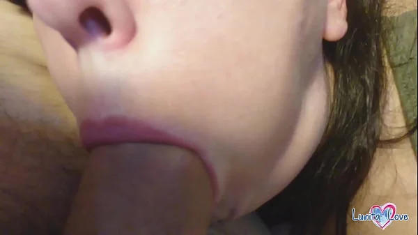 Milf makes blowjob and deepthroat until he cums twice in her mouth