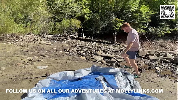 Horny Blonde Hiker gets Creampie Pussy at Camp - Molly Pills - POV 4K