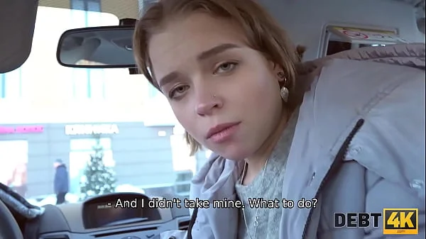 DEBT4k. Young debtor with cute face thinks sex is better than penalty