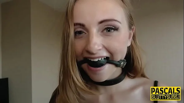 Bdsm hottie gets throat fucked