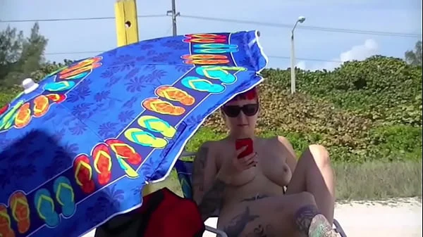 Exhibitionist Wife #170 & 172 - Morgan La Rue First Time At The Nude Beach Making A Voyeur Video For Her Husband!