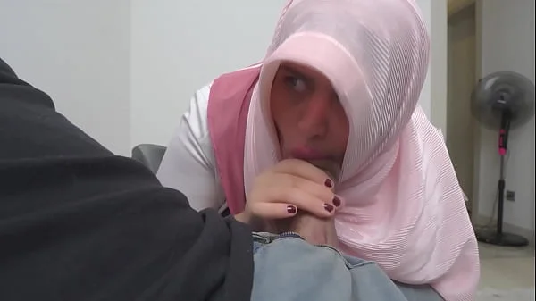 SHE IS SHOCKED! I take the risk of getting my cock out in front of Hijab woman.