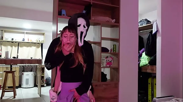 Ghostface fucks me and sees my open asshole | anal gape creampie